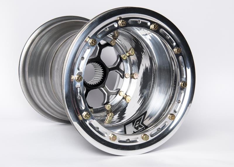 KEIZER 10 X 10 REAR WHEEL WITH HBS CENTER, 5" OFFSET, BEAD LOCK