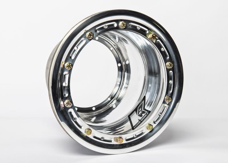 KEIZER 10 X 10 REAR WHEEL, 5" OFFSET, BEAD LOCK WITH RING (2 - 5" HALVES, NO CENTER))
