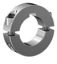 Clamping Two-Piece Shaft Collar with Keyway, for 1" Diameter, 2024 Aluminum
