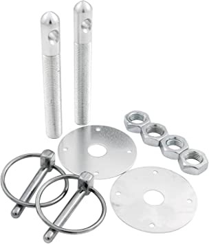 Aluminum Hood Pin Kit with Q-Clips