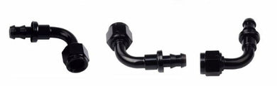 Push On Lock Hose End Fitting Adapter For AN6 Oil Fuel Hose Line Black