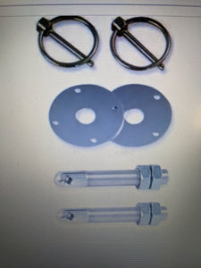Longacre® 52-23510 Aluminum Hood Pin Kit, 3/8 Inch-24, Set/2
