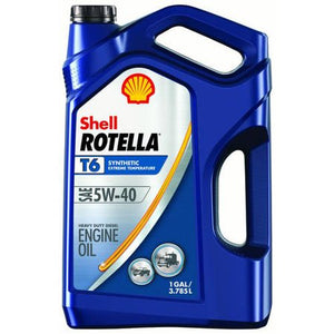 Shell Rotella T6 5W-40 Full Synthetic Engine Oil, 1 gal